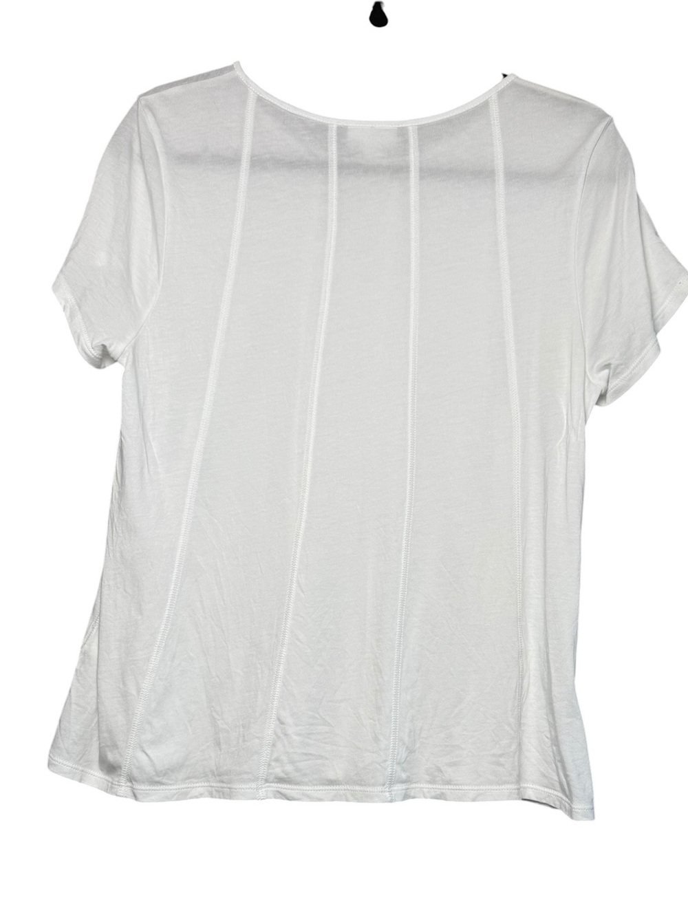 J. Jill White Short Sleeve Vertical Seam Tee Large Petite - Picture 4 of 8